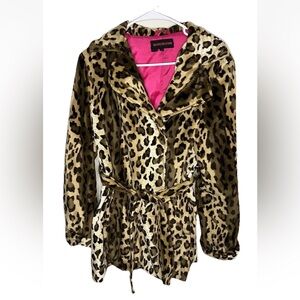 Misdemeanor Women’s Animal Print Medium Weight Jacket Button Up Size M EUC Y2K